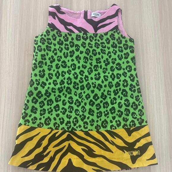 【関税&送料込】Moschino Dress With Animal Pattern MOSCHINO Cheap and Chic Runway silk slip dress with Animal
